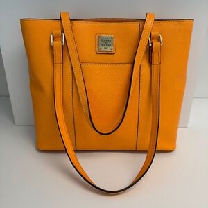 Dooney & Bourke Orange Shoulder Bag with Minimalist Elegance